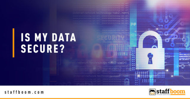Digital Data with Padlock - Banner Image for Is My Data Secure Blog