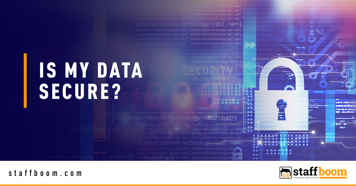 Digital Data with Padlock - Banner Image for Is My Data Secure Blog